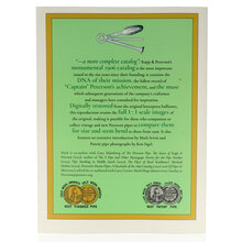 Rear cover of Peterson 1906 catalogue facsimile book with historical description and branding