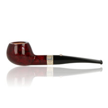 Barling Benjamin Ye Olde Wood 9mm curved apple briar pipe with smooth red finish