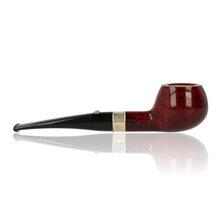 Side view of Barling Benjamin curved apple pipe showing rounded bowl and bent stem