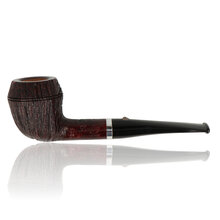Barling Marylebone Bark 1817 Rhodesian briar pipe with rusticated finish and beadlined bowl