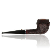 Reverse view of Barling Marylebone Bark 1817 Rhodesian pipe showing textured briar and taper stem