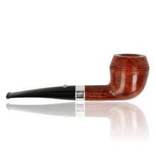 Side view of Barling Benjamin 1817 Rhodesian pipe showing rounded bowl and banded stem