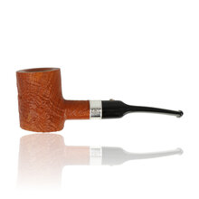 Barling Benjamin Fossil 1820 poker briar pipe with rusticated finish