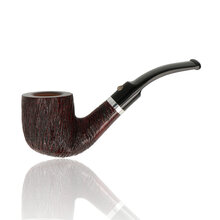 Barling Marylebone Bark 1823 rusticated bent billiard briar pipe