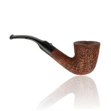 Barling Marylebone Fossil Bent Dublin pipe with rusticated finish and 9mm filter.