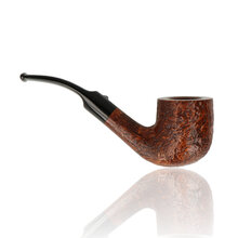 Side view of Barling Marylebone Fossil Bent Billiard briar pipe