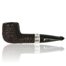 a peterson straight billiard in a rusticated finish