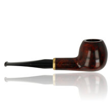 Aldo Morelli straight apple pipe with metal band and black stem