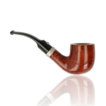 Barling Trafalgar pipe grain detail metal band close view