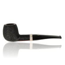 Barling Trafalgar Fossil 1816 curved apple briar pipe sandblasted finish