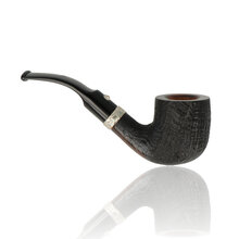 Barling 1823 Fossil bent billiard pipe bowl and band detail