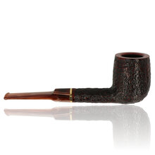 other side angle of the A straight Billiard in a deep sandblasted finish and saddle lucite stem