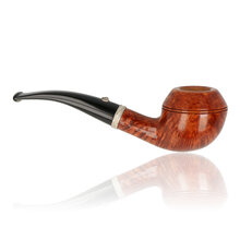 Barling 9mm pipe with bead lines and curved stem