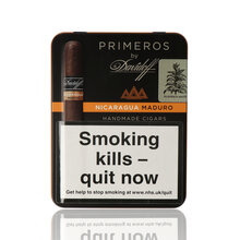 A tin of Davidoff Nicaraguan Primeros Maduro