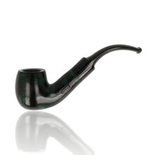 Sarome Moss SP10-7310 green marbled pearwood saddle billiard tobacco pipe