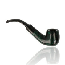 Sarome Moss SP10-7310 green marbled pearwood saddle billiard tobacco pipe