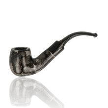 Sarome Moss SP10-7310 grey marbled pearwood saddle billiard tobacco pipe