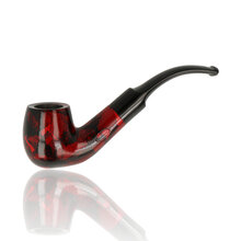 A small bent billiard made from pearwood in a red camo finish