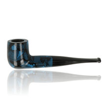 Sarome Moss SP10-6168 blue pearwood smoking pipe with tapered stem
