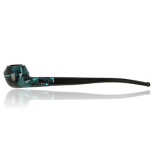 Sarome Moss SP11-6439 turquoise Rhodesian pearwood reading pipe