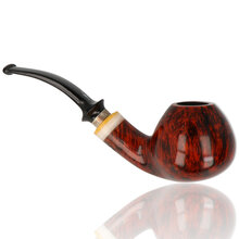 Side profile of Erik Nørding Freehand Special CUT No.4 Danish briar pipe showing rich grain and decorative spacer