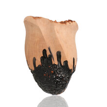 Close-up of Erik Nørding Signature Rustic 166 bowl showing natural briar grain and textured rusticated finish around the base