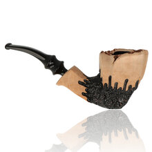 Side profile of Erik Nording Signature Rustic 167 Danish freehand pipe featuring organic rim and textured rustic finish