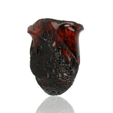 Close-up of Erik Nørding Freehand Rustic 177 showing faceted bowl, plateau top and rustic contrast finish