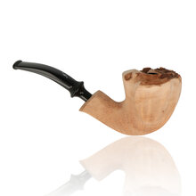Handmade Danish freehand pipe in natural unfinished briar by Erik Nørding