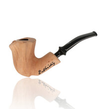 Erik Nørding Signature Smooth Natural 179 freehand briar pipe with plateau rim and black acrylic stem