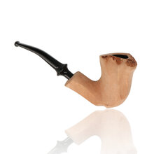 Handmade Danish freehand pipe in natural unfinished briar from the Erik Nørding Signature series