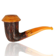 A striking bent calabash with removable chamber insert