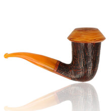 A striking bent calabash with removable chamber insert