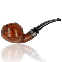 Erik Nørding Freehand Extra No.12 Pipe 704 with polished chestnut briar and black acrylic stem.