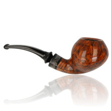 Side profile of Nørding Freehand Extra No.12 showcasing birdseye grain and decorative metal mount.