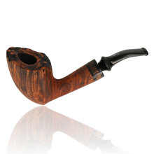 Erik Nørding Freehand Special Extra No.3 Pipe 705 with plateau rim and polished walnut briar finish.