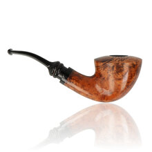 Side profile of Nørding King Pipe 709 showing smooth Danish briar grain and elegant tapered bowl.