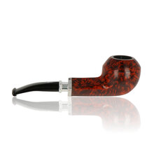 Danish-made Bulldog pipe featuring a rich smooth briar finish and polished metal spigot fitting.