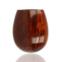 Front view of the Northern Briars Premier Quarter Bent Banded Apple highlighting the smooth polished briar and impressive natural grain pattern.