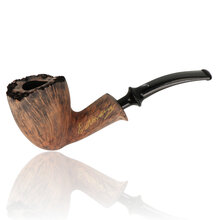 Rear view of the Erik Nørding Signature Black Grain Freehand Briar Pipe 199 showing the smooth natural finish and flowing vertical grain.