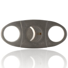 double blade cigar cutter in stainless steel