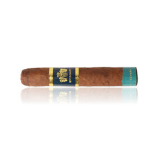 Macanudo Emissary Spain Robusto single loose cigar with blue and gold Emissary band and Spanish Habano wrapper.