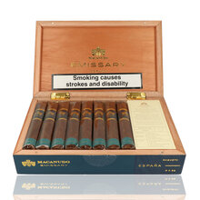 Box of 16 Macanudo Emissary Spain Robusto cigars with Spanish Habano wrappers.