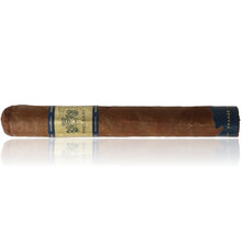 Macanudo Emissary France Toro single loose cigar with blue and gold Emissary band and France foot band displayed on a white background.
