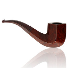 Reverse view of the Northern Briars G4 Panel Regal pipe showing the polished briar finish and sweeping stem.