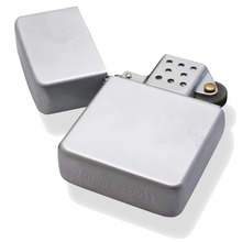 Thunderbird Gas Satin Chrome Windproof Cigarette Lighter 111