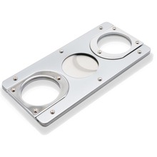 Carlin Double Blade Cigar Cutter Two Tone Chrome 150471