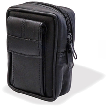 CP6092 Black Leather KS Cigarette Packet Case with Lighter compartment