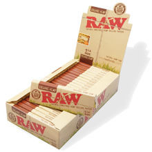Raw ORGANIC 1 1/4 Brown Un-Bleached Cigarette Papers (Full Box 24 Packs)