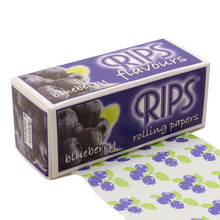 Rips Blueberry Flavoured cigarette papers on a roll